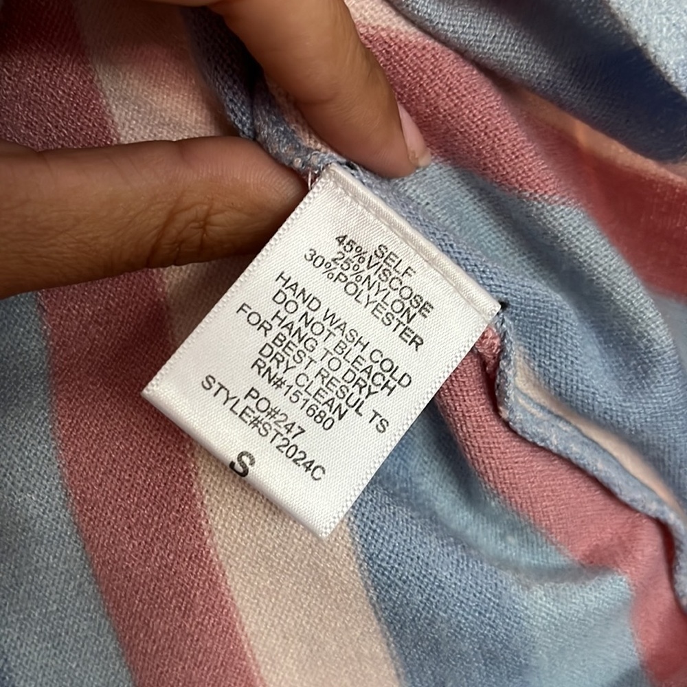Twenty5a adjustable tank top - pink blue and white - Picture 4 of 5